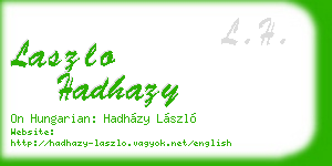 laszlo hadhazy business card